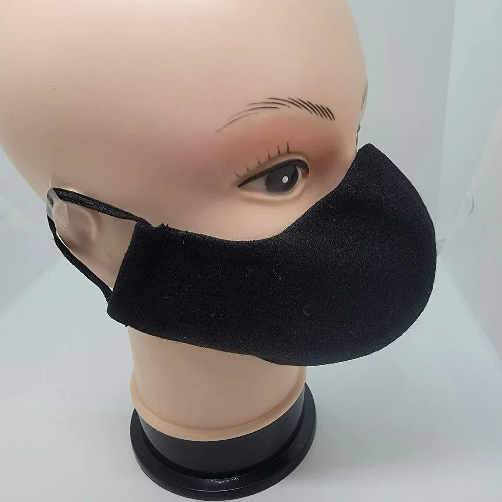 New Face cover ear loop black Mask Women's Embroidered handmade giraffe design